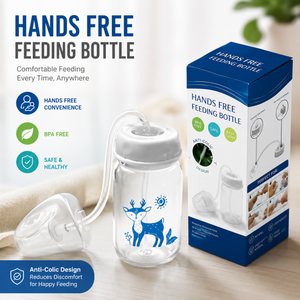 Hands-Free Self-Feeding Bottle for Babies  ( Allow to Open )