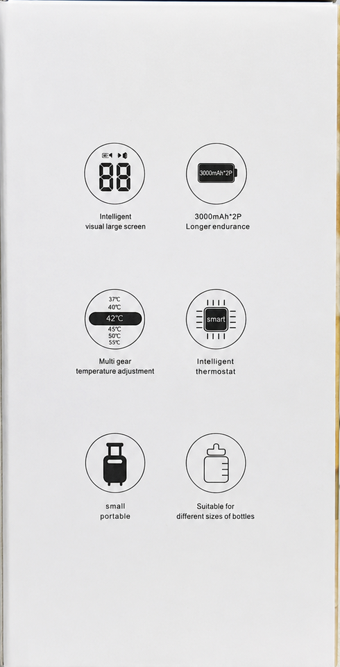 Rechargeable Portable Milk Warmer – Baby Bottle Heater with Digital Display