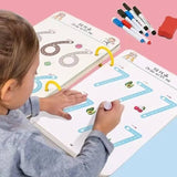 Premium Reusable Tracing Book 64Pages + Markers & Eraser