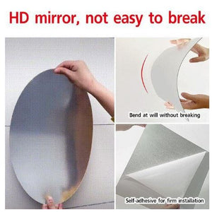 Oval Shape Flexible Self Adhesive Non-Glass Mirror