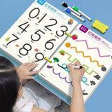 Premium Reusable Tracing Book 64Pages + Markers & Eraser