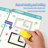 Premium Reusable Tracing Book 64Pages + Markers & Eraser