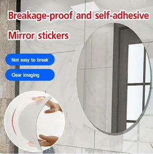 Oval Shape Flexible Self Adhesive Non-Glass Mirror