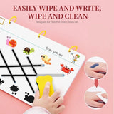 Premium Reusable Tracing Book 64Pages + Markers & Eraser